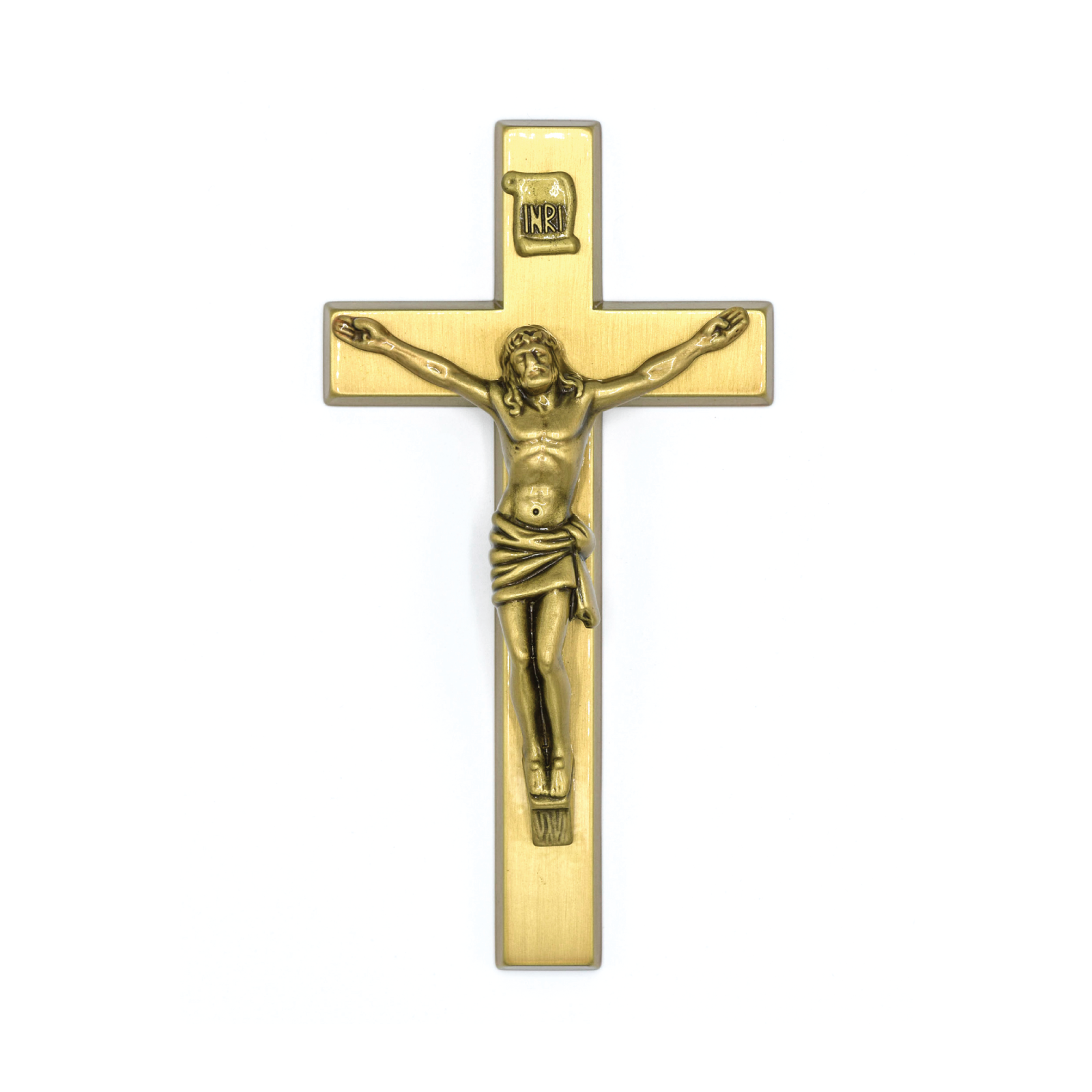 Crucifix avec inscription INRI 8,3 x 16cm