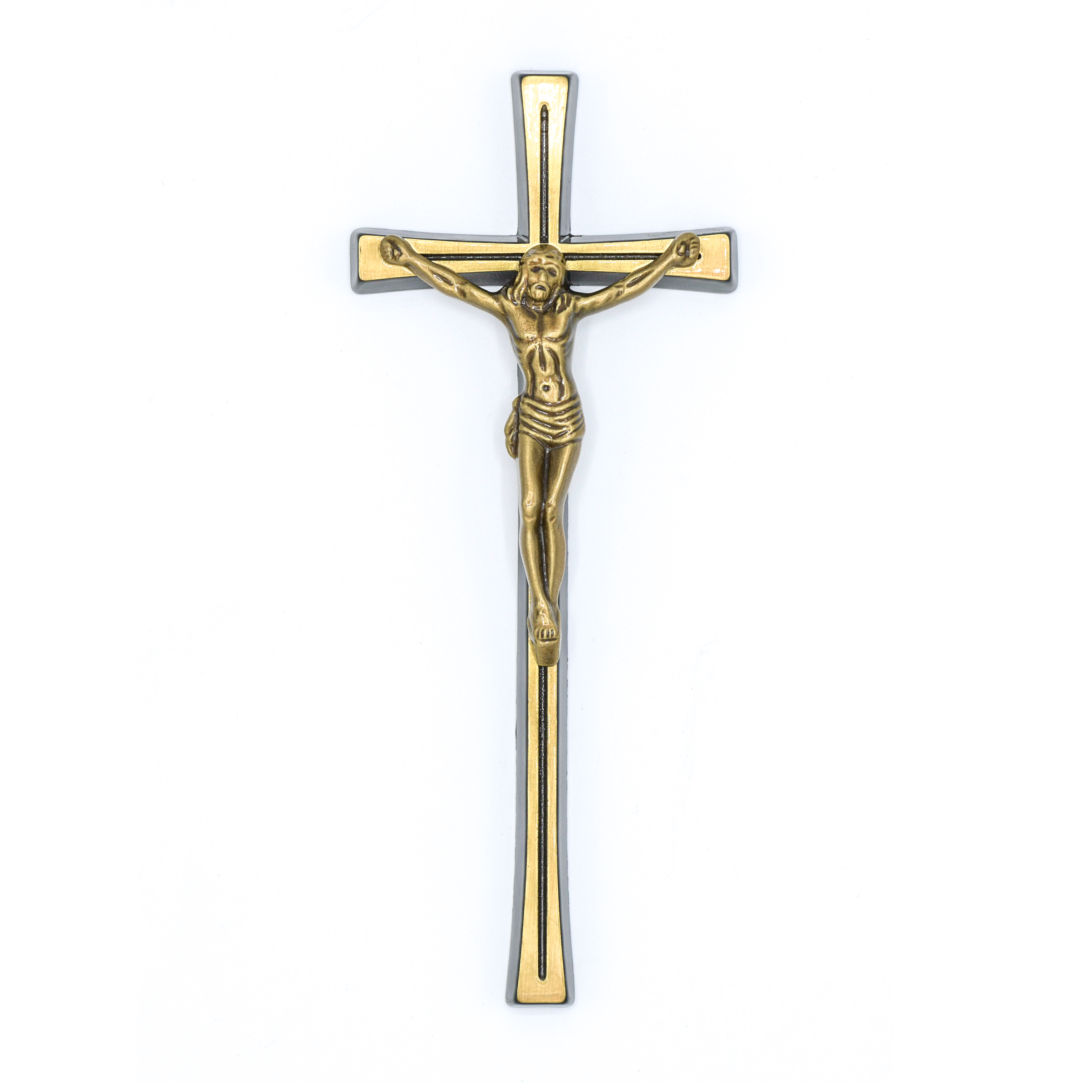 Croix «Broadside» avec Christ  7 x 17cm