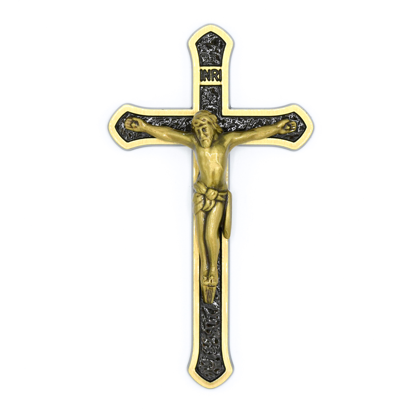 Crucifix with INRI Scroll 2.5″ x 4.5″
