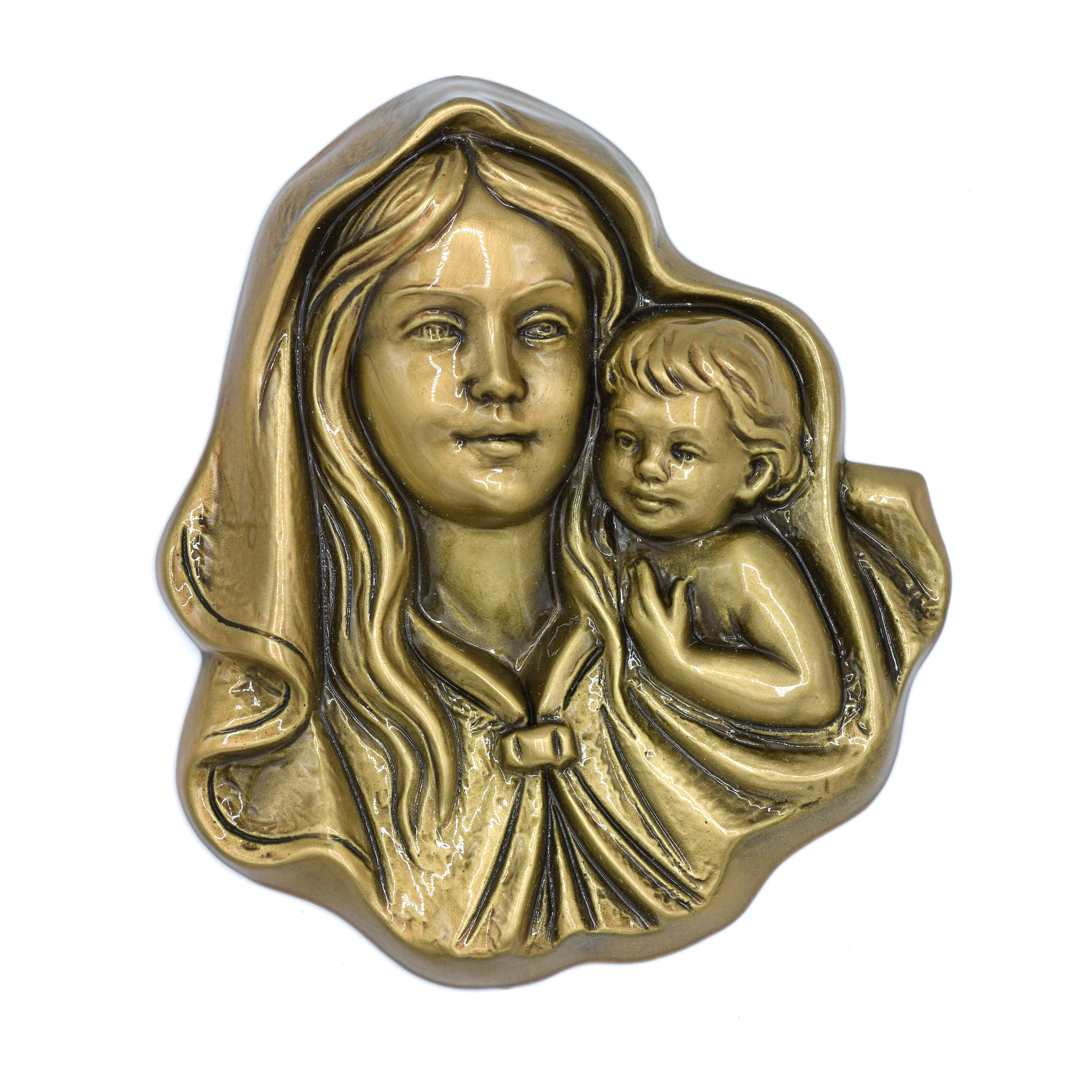 Vierge Marie avec enfant 12 x 13,5cm