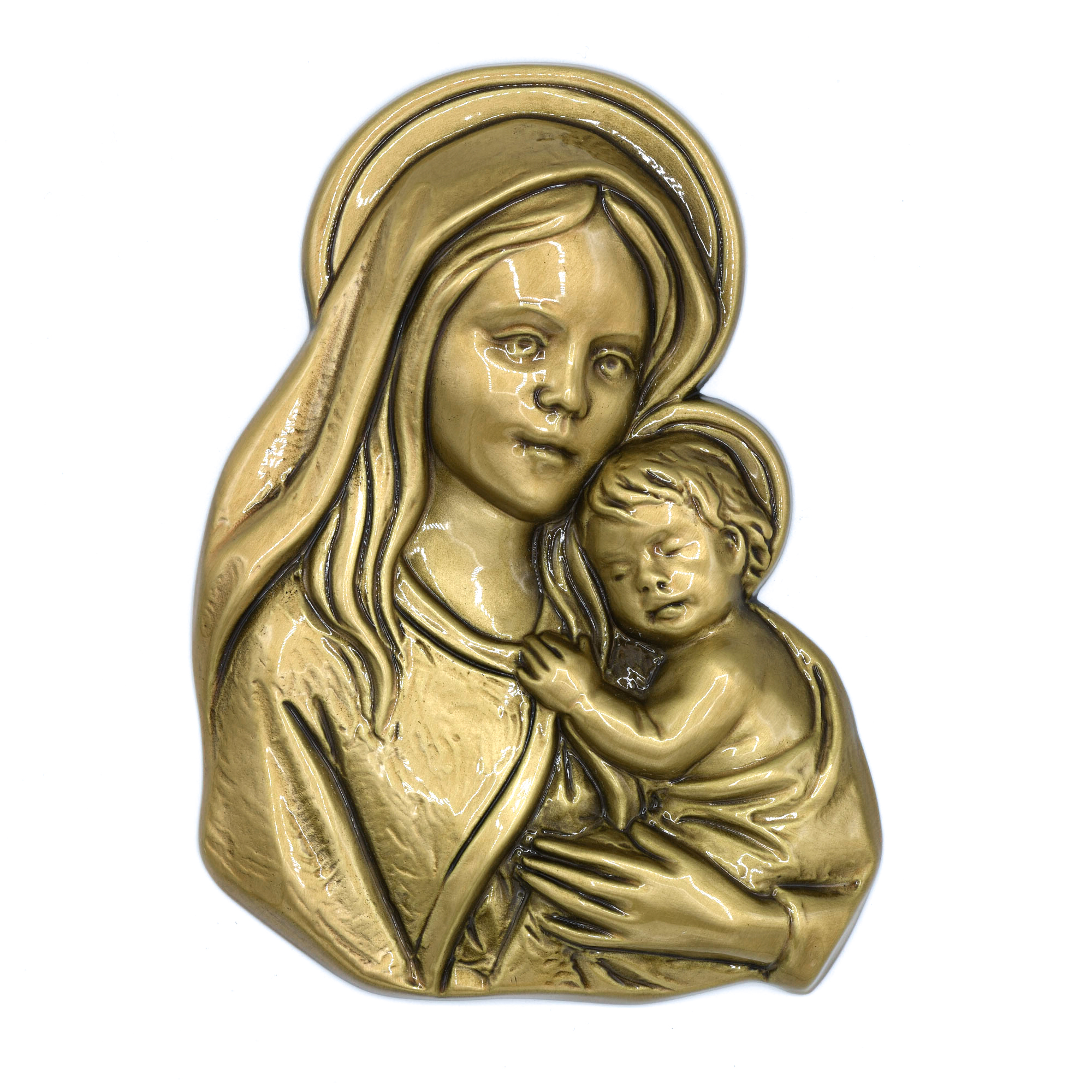 Vierge Marie avec enfant 10,5 x 14cm