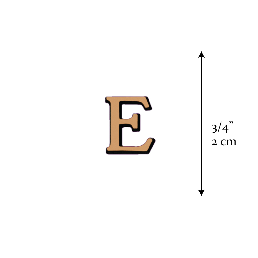 Letter E – Romano Satinado (3/4″)