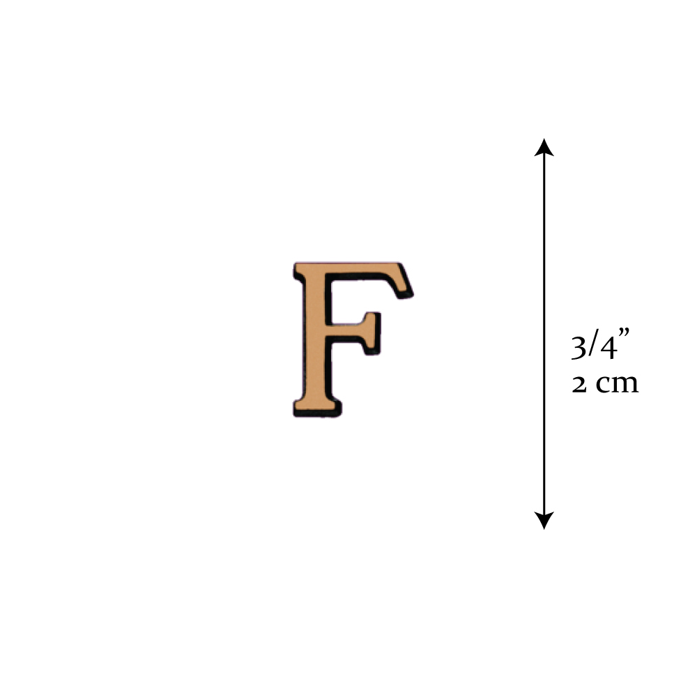 Letter F – Romano Satinado (3/4″)