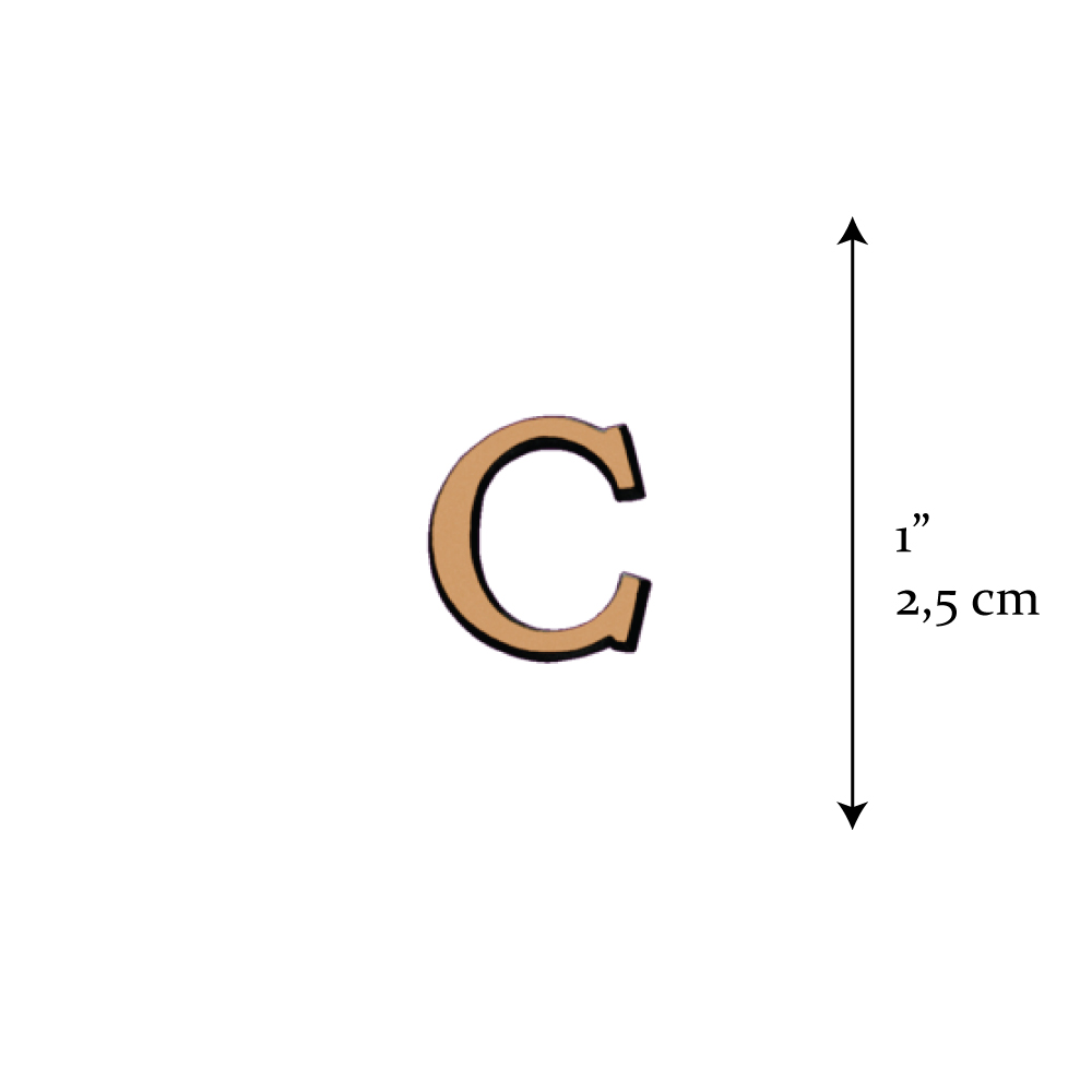 Letter C – Romano Satinado (1″)