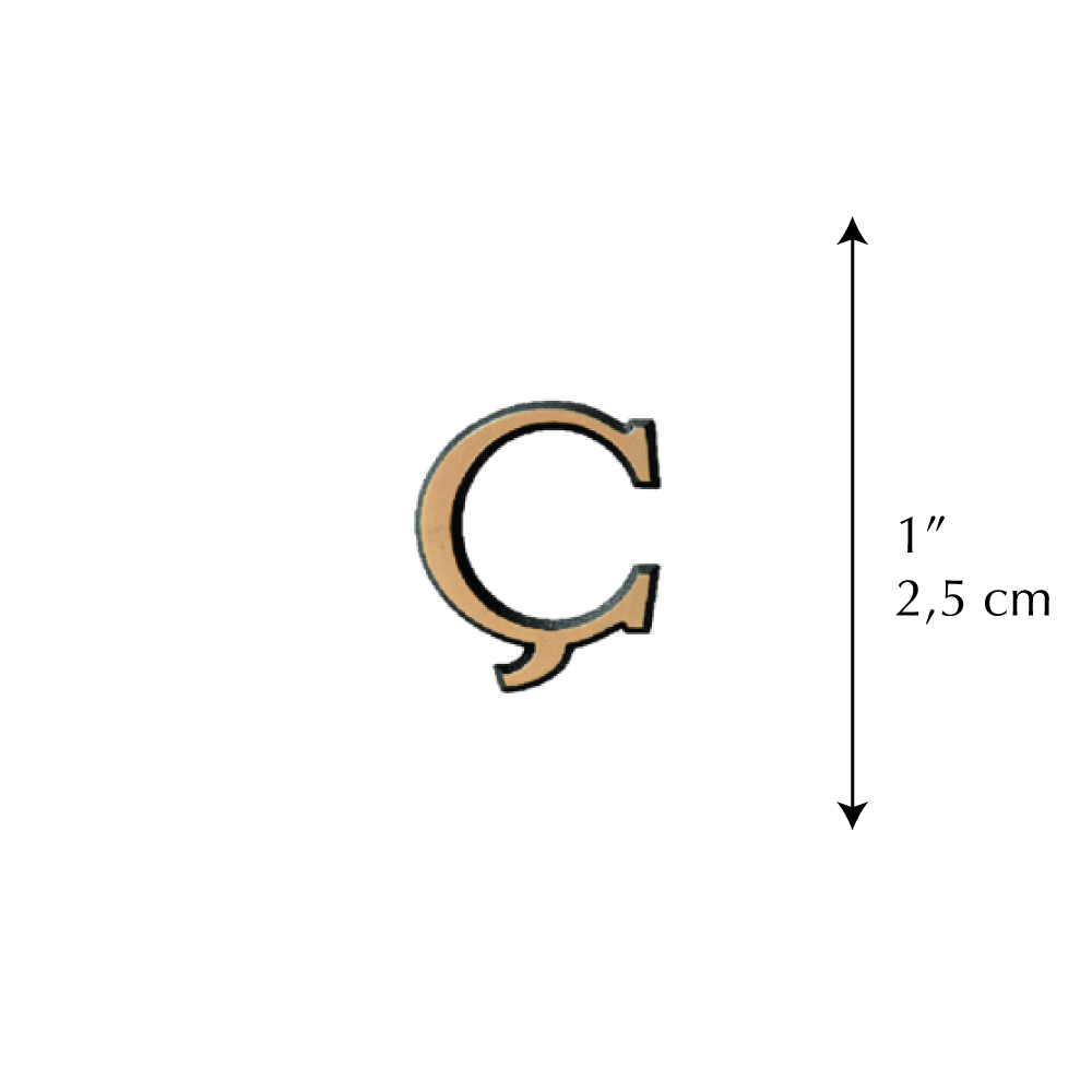 Letter Ç – Romano Satinado (1″)