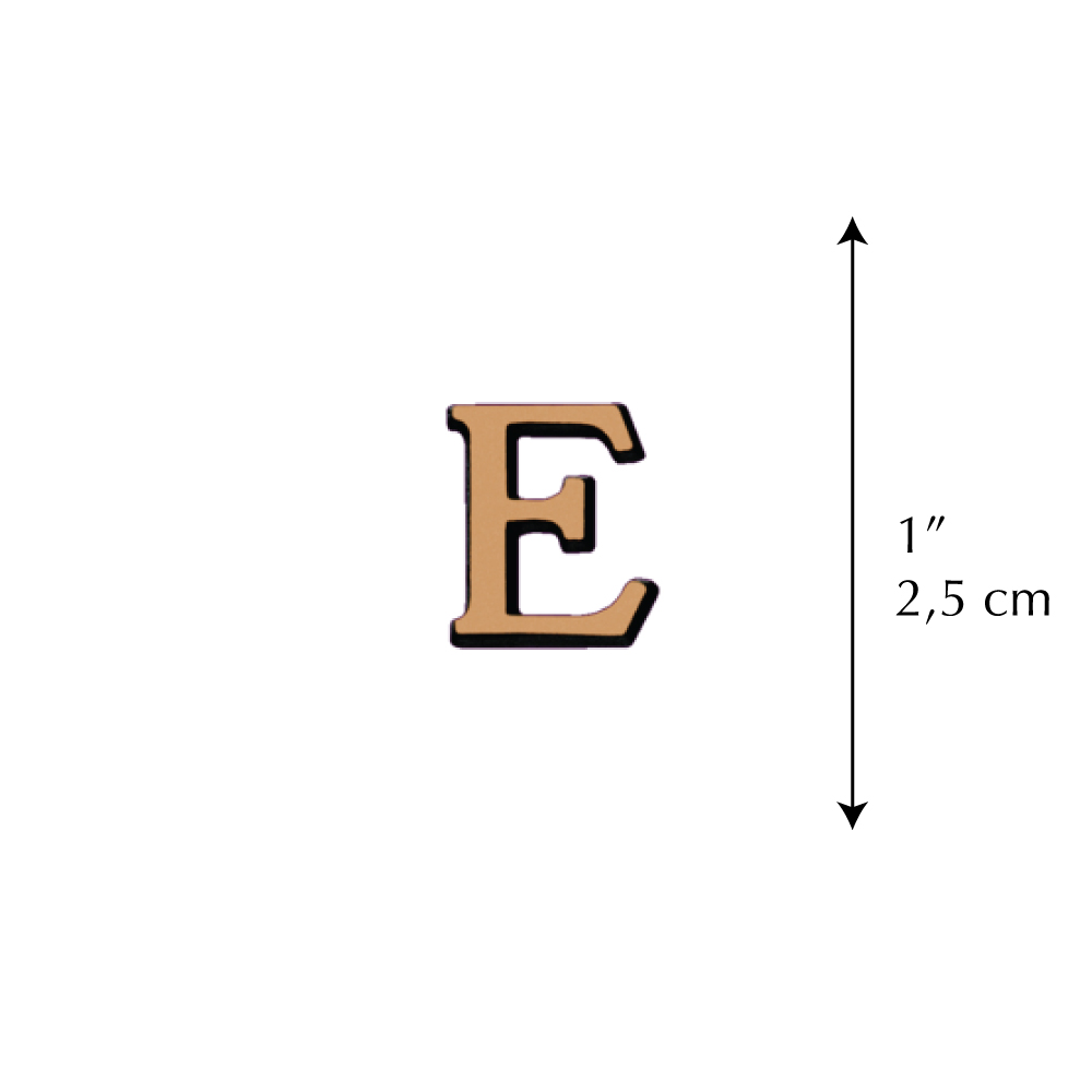 Letter E – Romano Satinado (1″)