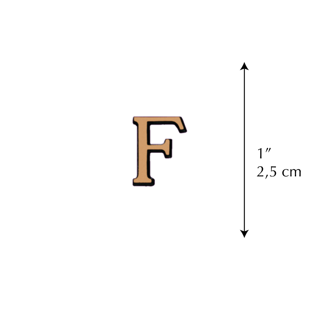 Lettre F – Romano Satinado (2,5 cm)