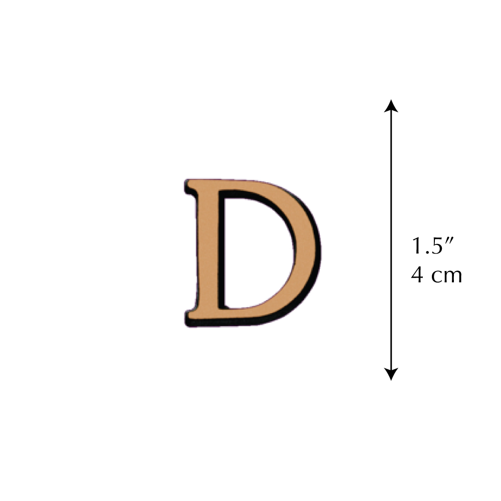 Letter D – Romano Satinado (1.5″)