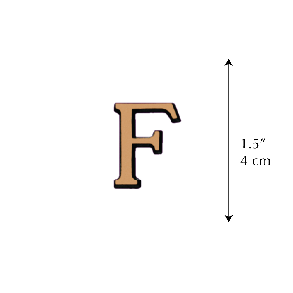 Letter F – Romano Satinado (1.5″)