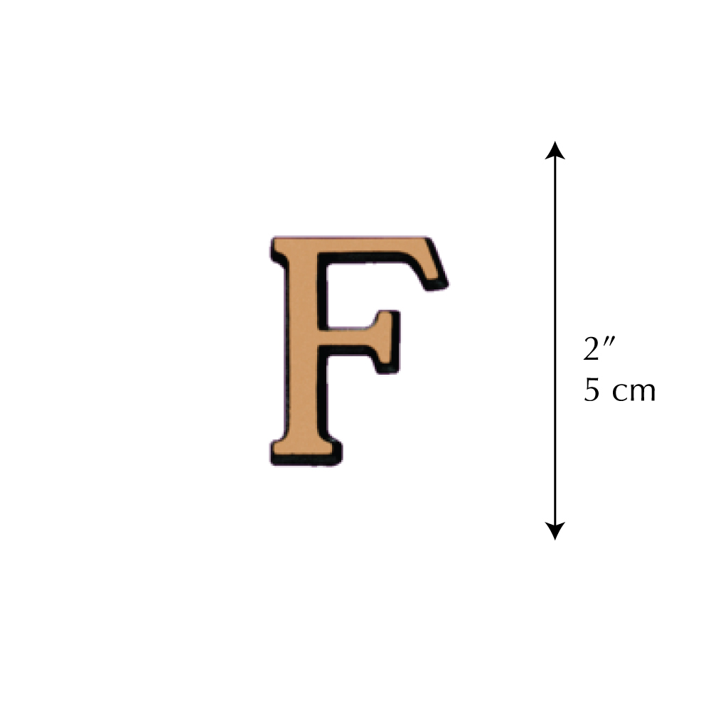 Lettre F – Romano Satinado (5 cm)